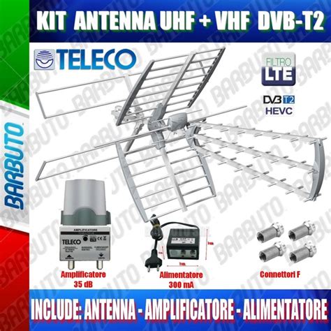 IMPIANTO ANTENNA TV DIGITALE TERRESTRE COMPLETO DI TUTTO ANTENNA COMBO