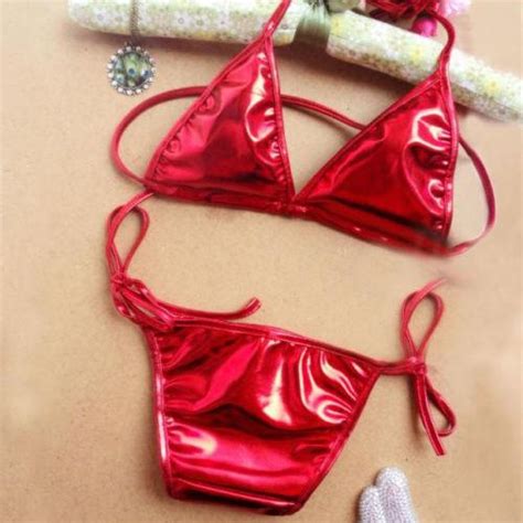 Jual Sexy Lingerie Bikini Bra Set Underwear G String BRS001 Merah