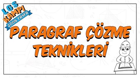 Paragraf Çözme Teknikleri LGS Kampı YouTube