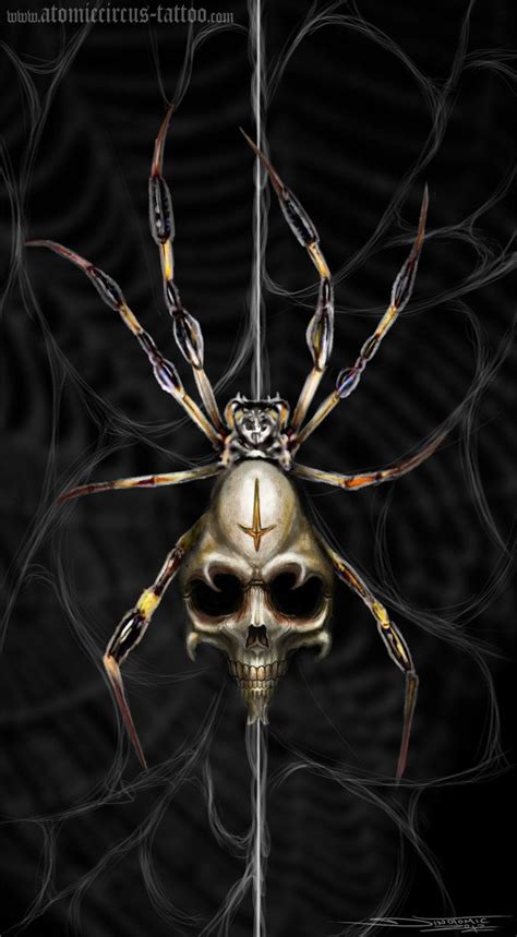 Deaths Head Spider Skull Artwork Skull Pictures Spider Art