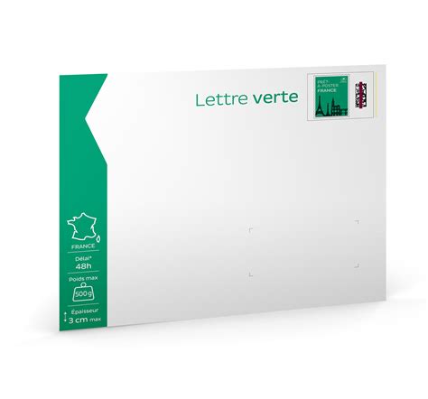 Prêt à Poster Lettre Verte 500g Enveloppe indéchirable La Poste