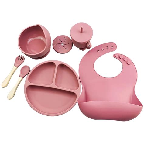 Kaufe 6pcs Silikon Baby Feeding Set Anti Rutsch Platten für Essen