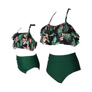 Geagodelia Costume Da Bagno 2 Pezzi Mamma E Figlia Vita Alta Bikini