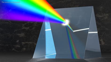 Dispersion Of Light In Glass Prism D Model Ds Blend C D Fbx