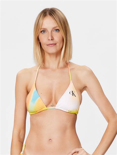 Calvin Klein Swimwear Góra od bikini KW0KW02079 Kolorowy Modivo pl