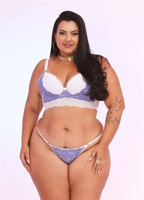 Conjunto Plus Size Cropped Suspiro Very Pery Mais Que Lingerie