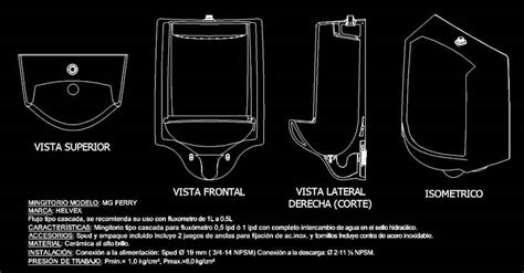 Bloque De Mingitorio Urinario En Autocad En Planta Dwgautocad Porn