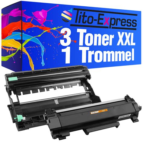 TAMBURO 3x Toner XXL ProSerie Per BROTHER Dr 2400 Tn 2420 HL L 2310d