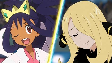 Pokemon Battle Iris Vs Cynthia Team Update Youtube