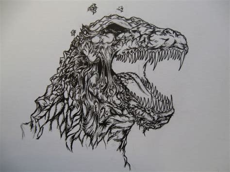 Kaiju Battle: SATURDAY SHOWCASE : Godzilla Sketch Art