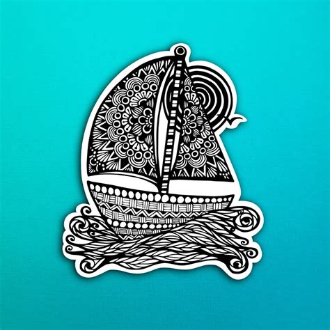 Sail Boat Sticker Waterproof Etsy