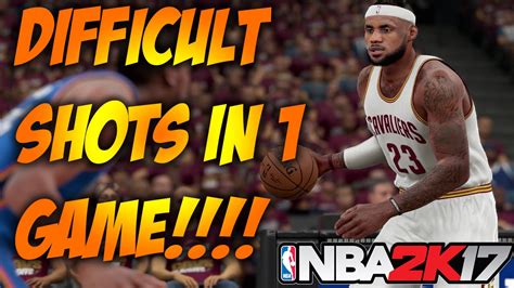 HOW TO GET DIFFICULT SHOTS NBA 2K17 EASY HALL OF FAME BADGE METHOD