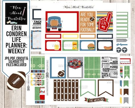 Erin Condren Life Planner Printable Sticker Weekly Kit Are Etsy