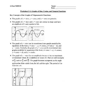 Fillable Online Graphs of Sine, Cosine, and Tangent FunctionsChapter 5. ...