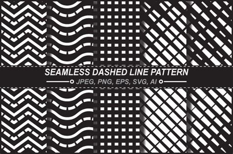 Seamless Dashed Lines Pattern Graphic by MUGEN ART · Creative Fabrica