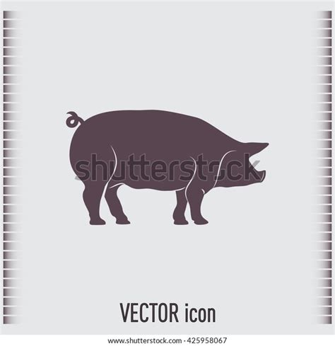 Silhouette Pig Vector Illustration Stock Vector Royalty Free