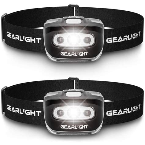 LED Headlamp Flashlight S500 Head Lamp with Red Safety Light - OutdoorFull.com