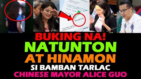 BAMBAN TARLAC MAYOR ALICE GUO BUKING NA NATUNTON HINAMON TUKOY NA