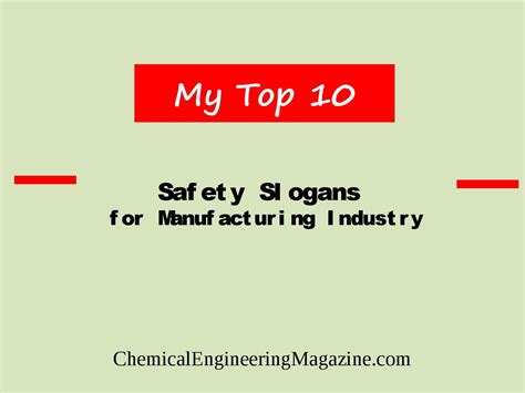 Safety Slogans For Manufacturing Industry by ...