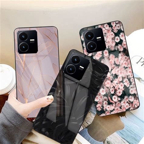 Jual Softcase Glass Kaca DAUN SF36 VIVO Y22 Y22S 2022 Terbaru Casing