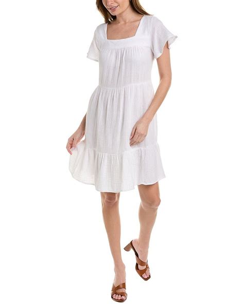 Beach Lunch Lounge Womens Beachlunchlounge Gauze Mini Dress Xl White