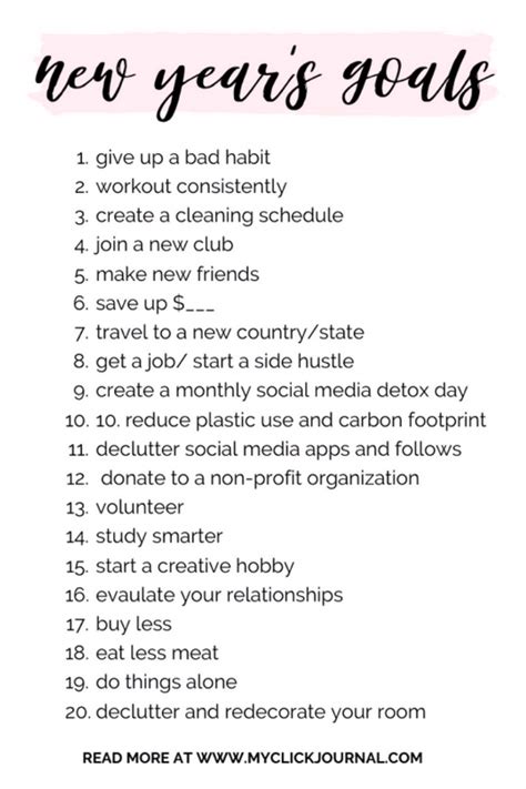 20 new year s resolution ideas for students – Artofit