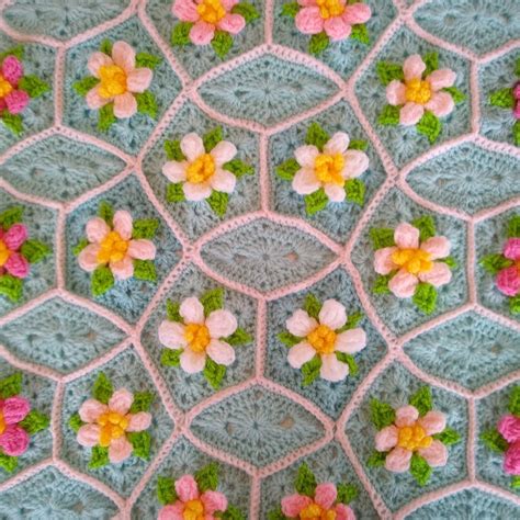 Apple Blossom Dreams Afghan Crochet Pattern Instant Etsy