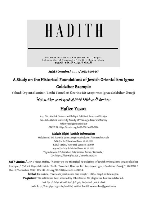 Pdf A Study On The Historical Foundations Of Jewish Orientalism