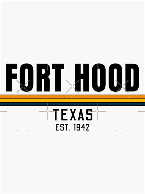 Fort Hood In Texas Army Base Sticker For Sale By Laurelwig Redbubble