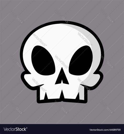 Fun cartoon skull logo Royalty Free Vector Image