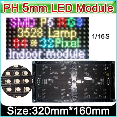 P5 Full Color Module 64 32 Pixel Rgm Smd3528 Led S Indoor Led Display Screen Panel