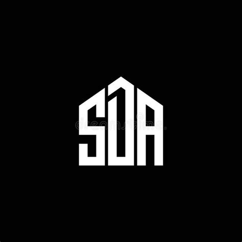 Sda Letter Logo Design On Black Background Sda Creative Initials