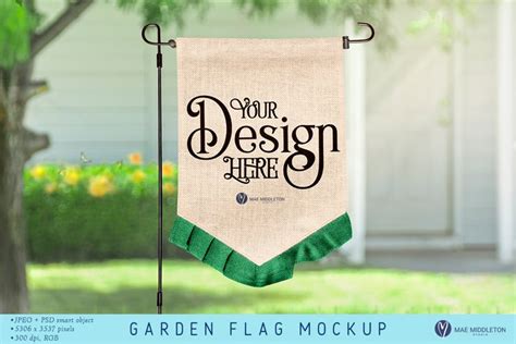 Garden Flag Mockup Psd