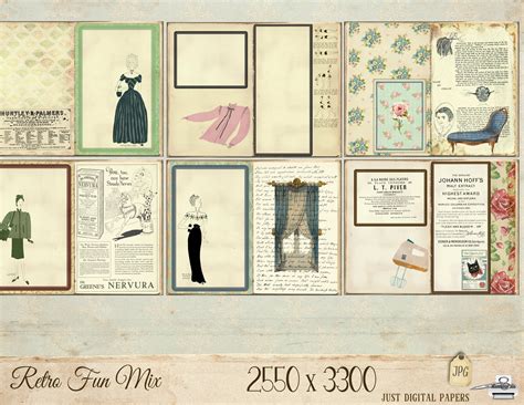 Journal, Retro Scrapbook, Papers, Vintage, Printable Papers, Retro ...