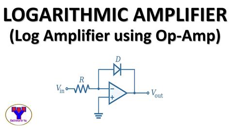 Log Amplifier Using Op Amp Logarithmic Amplifier Youtube