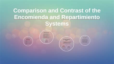 Comparison and Contrast of the Encomienda and Repartimiento by Evans ...