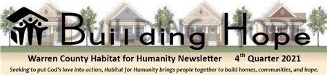 Newsletters Warren County Habitat For Humanity