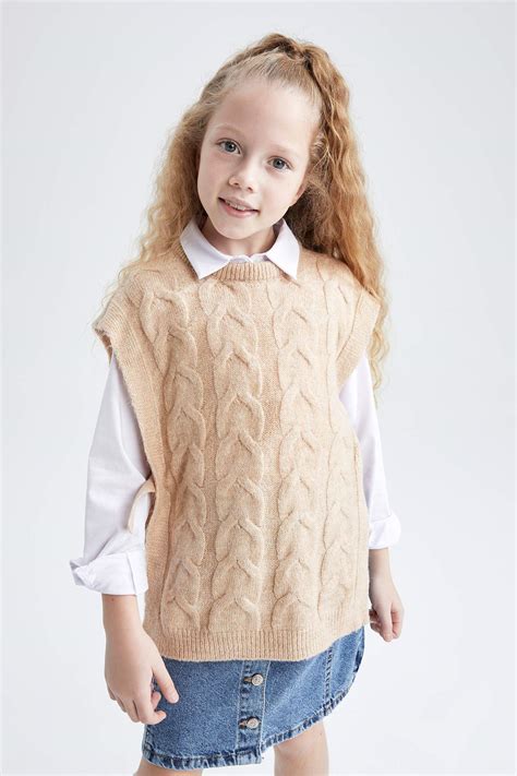 Beige GIRLS TEENS Girl Regular Fit Sweater 2560249 DeFacto