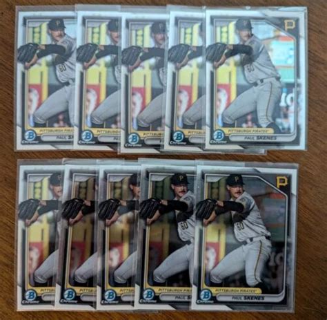 Paul Skenes Rookie 2024 Bowman Chrome BCP 125 Lot 10 Pittsburgh