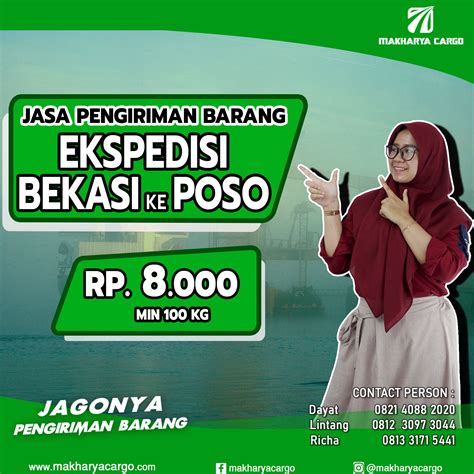 Ekspedisi Bekasi Poso Gratis Jemput Barang 2021