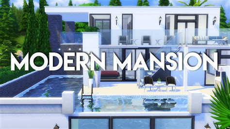 The Sims 4 | House build | Modern Mansion (NO CC) - YouTube