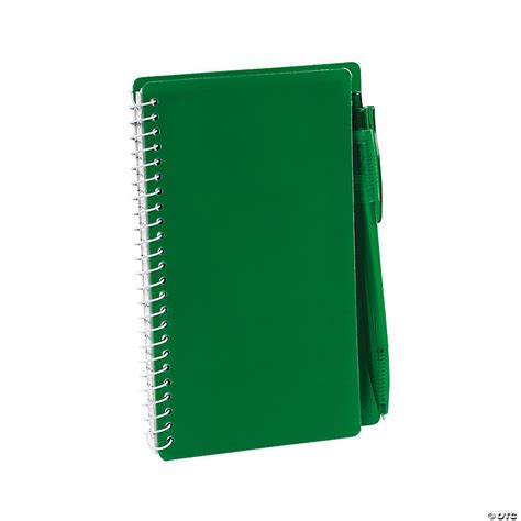 Green Spiral Notebooks With Pens