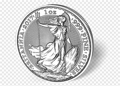 Britannia Bullion Coin Silver Coin Silver Coin Gold Coin Medal Png