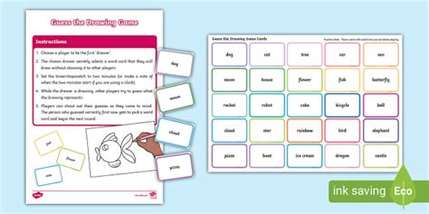 Guess Draw Game Instructions (teacher made) - Twinkl