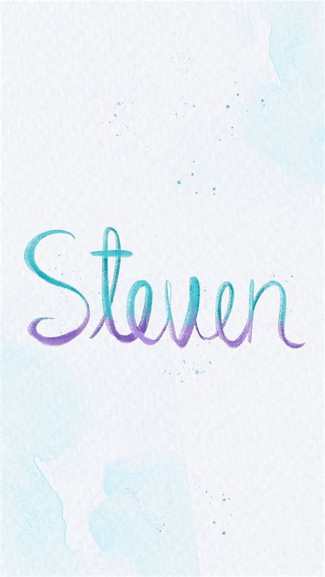 Steven Two Tone Name Cursive Free Photo Rawpixel