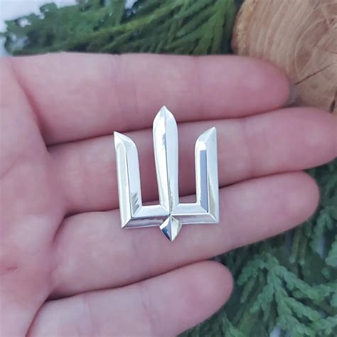 Ukrainian Trident Tryzub Necklace Trident Pend Etsy