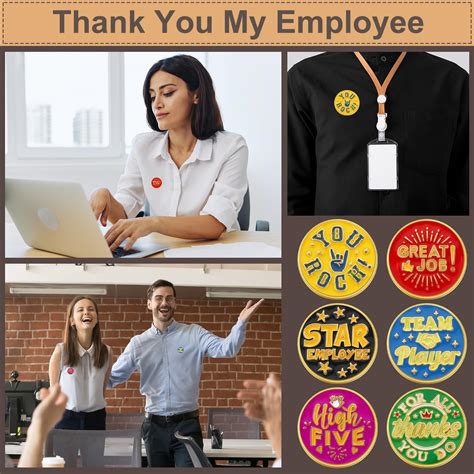 Snapklik 48 Pcs Employee Appreciation Lapel Pin 3 4 Inch 6 Style