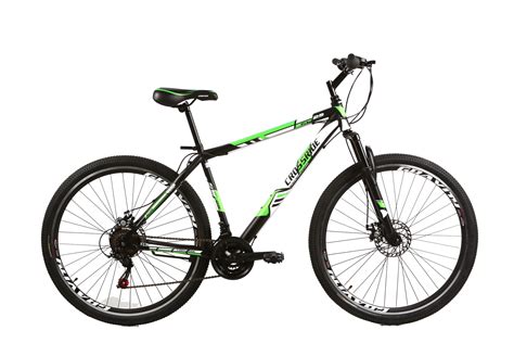 Велосипед горный Crossride Flash MTB - 29", рама - 19", черно-зеленый ...