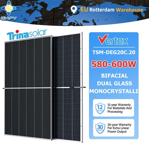 Trina Solar Vertex Tsm Deg20c 20 Dual Glass Bifacial Solar Modules