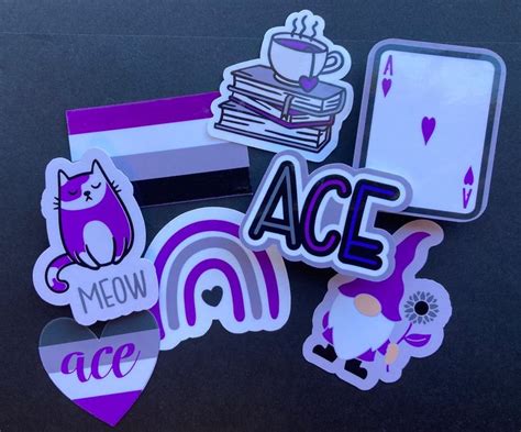 Asexual Pride Sticker Pack Lgbtq Stickers Pride Stickers Water